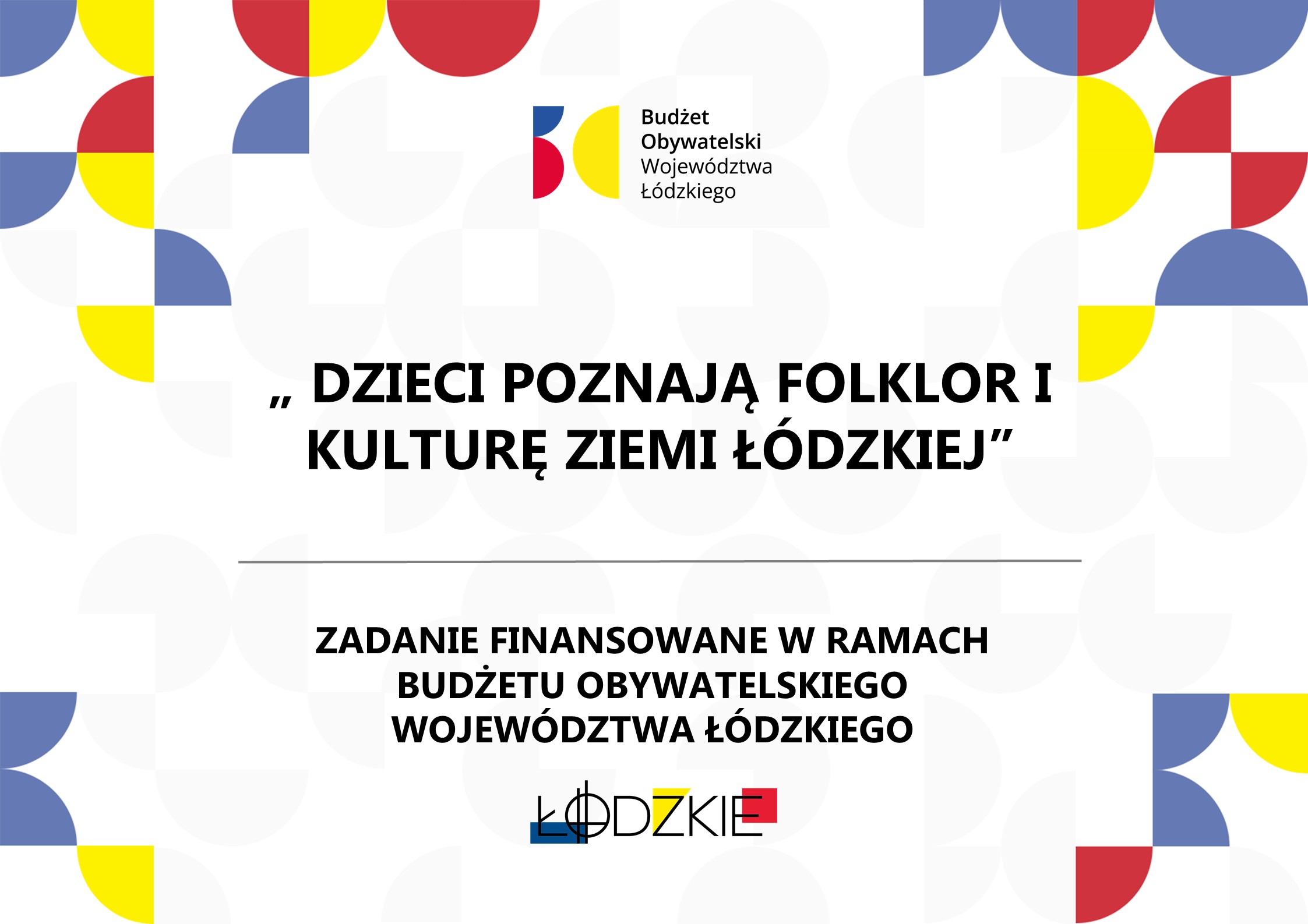 Plakat Budżet Obywatelski Województwa Łódzkiego